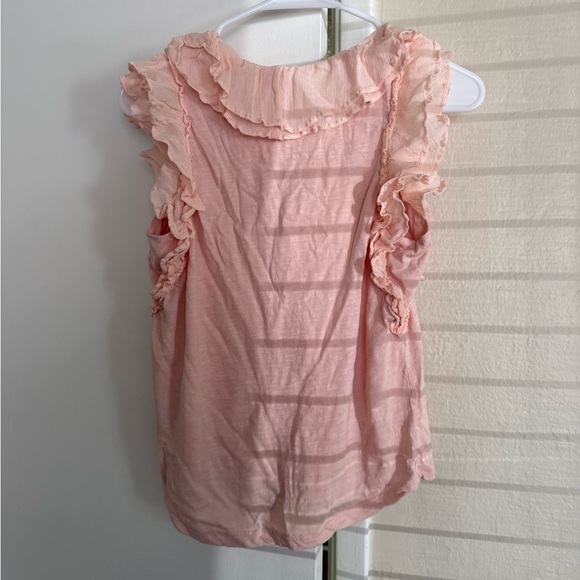 Anthropologie Peach Ruffled Blouse - Picture 7 of 9